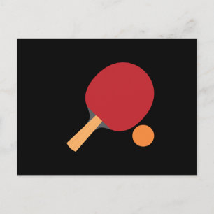 Postal De Invitación Ping Pong Paddles Funny Mesa Tenis Deportes