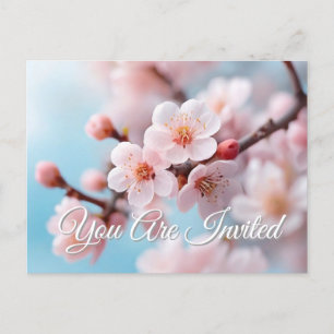 Postal De Invitación Pink Blossom Magic