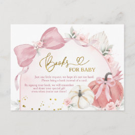Postal De Invitación Pink Coquette Pumpkin Baby Shower Boys for Baby