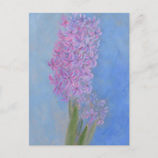 Postal De Invitación Pintura de flor Lilac Pink Hyacinin
