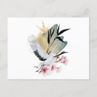 Pintura japonesa de pájaros de la grúa