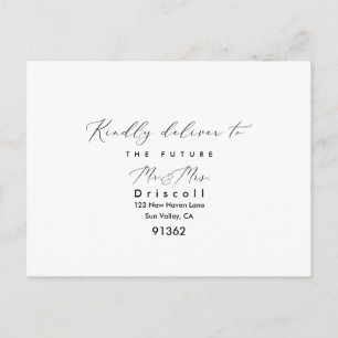 Postal De Invitación PixDezines Caligrafía moderna elegante RSVP w comi