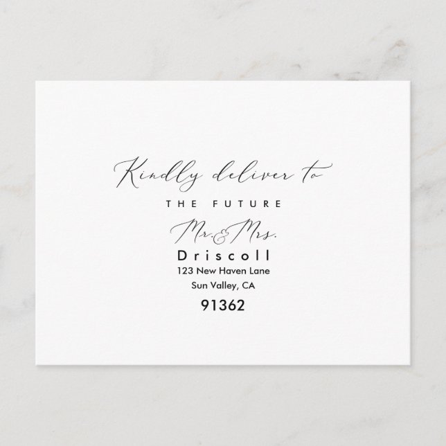 Postal De Invitación PixDezines Modern Elegant Calligraphy RSVP (Anverso)