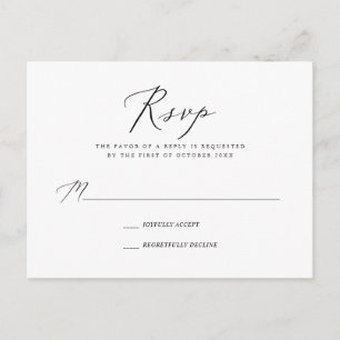 Postal De Invitación PixDezines Modern Elegant Calligraphy RSVP