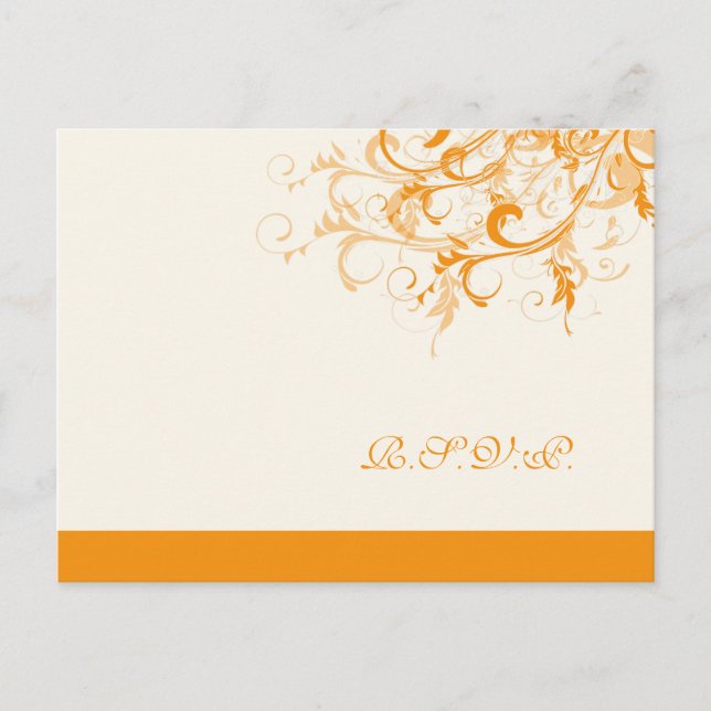 Postal De Invitación PixDezines rsvp cítricos girando/diy fondo (Anverso)
