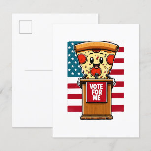 Postal De Invitación pizza patriótica voten por mí