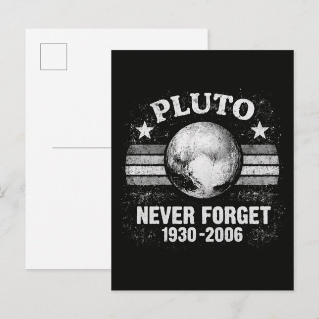 Postal De Invitación Plutón Nunca Olvides (Anverso / Reverso)