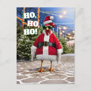 Postal De Invitación Pollo de Santa