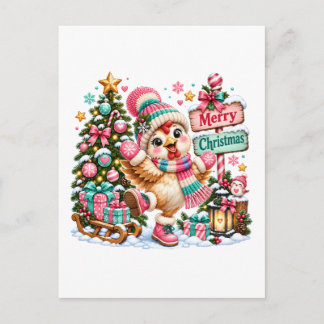 Postal De Invitación Pollo Lindo Feliz Navidad