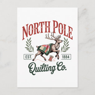 Postal De Invitación Polo Norte de Quilting Divertido Quilting Amante d