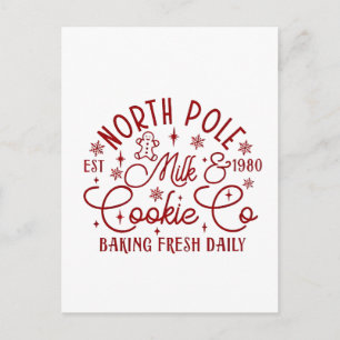 Postal De Invitación Polo Norte Leche y Galleta Horneadas Frescas Diari