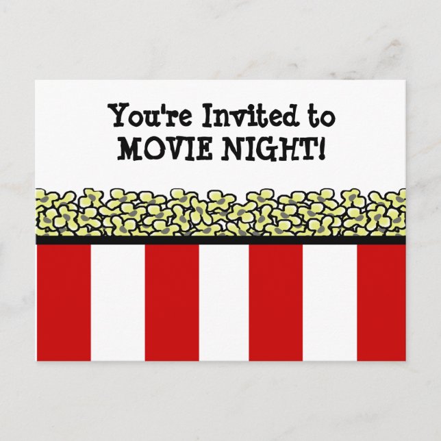 Postal De Invitación Popcorn (Anverso)