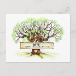 Postal De Invitación Postcard Boda RSVP - El árbol de amor