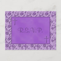 Postcard Christian Purple R.S.V.P.