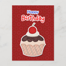 Postal De Invitación Postcard - Cupcake - Happy Birthday