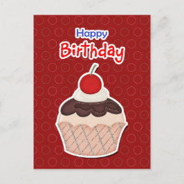 Postal De Invitación Postcard - Cupcake - Happy Birthday