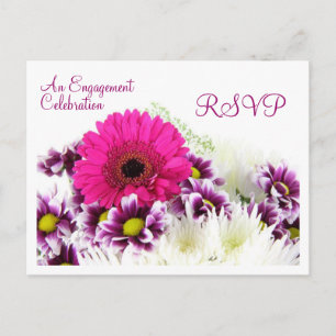 Postal De Invitación Postcard de compromiso/Boda de RSVP