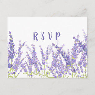 Postal De Invitación postcard de cumpleaños de lavanda RSVP