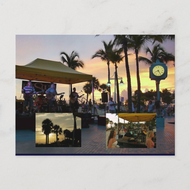 Postal De Invitación Postcard de la celebración del atardecer - Fort My (Anverso)