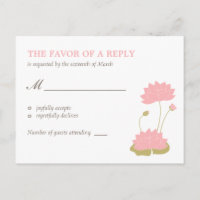 Postcard de Lotus Bloom Wedom RSVP