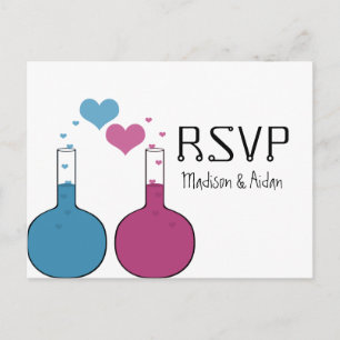 Postal De Invitación Postcard de Science of Love RSVP