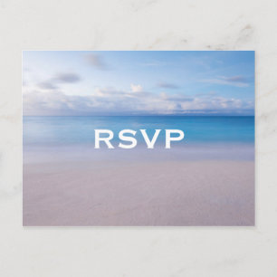 Postal De Invitación Postcard de Serene Beach RSVP