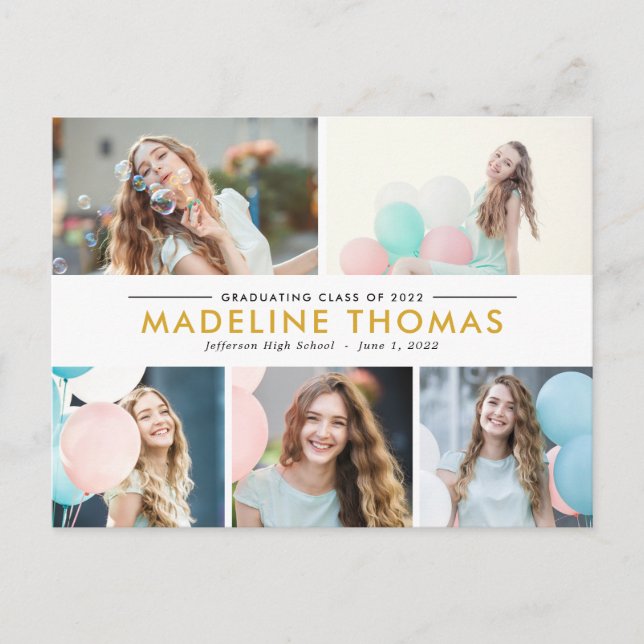 Postal De Invitación Postcarta de graduación de grupo de limpieza (Anverso)