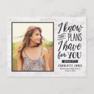 Postal De Invitación Postcarta de graduación fiel