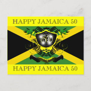 Postal De Invitación Postcarta de la celebración 50 de Jamaica