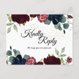 Postal De Invitación Postcarta de respuesta Boda de la celebración de v