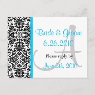 Postal De Invitación Postcarta de respuesta de damasco