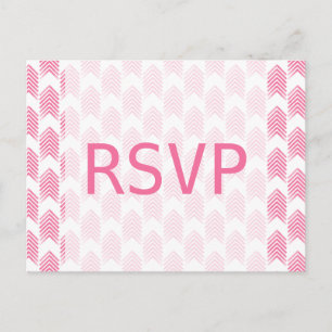 Postal De Invitación Postcarta de respuesta de flechas tribales rosas