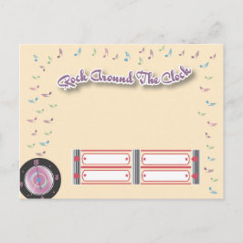 Postal De Invitación Postcarta de RSVP Fiesta de los años 1950