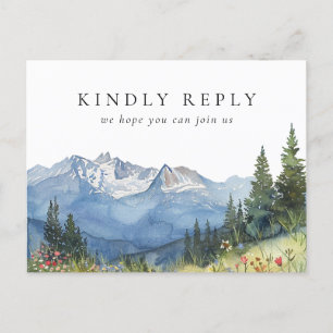 Postal De Invitación Postcarta de solicitud de canción de la montaña de