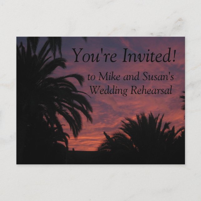 Postal De Invitación Postcarta de Sunset (Anverso)