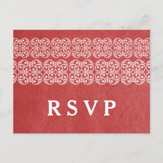 Postal De Invitación Postcarta RSVP bohemiana de estilo bohemio-moderno