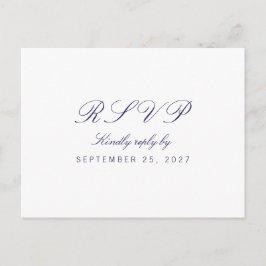 Postal De Invitación Postcarta RSVP de respuesta blanca limpia minimali