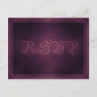 Poster de estilo vintage Postcard Purple RSVP