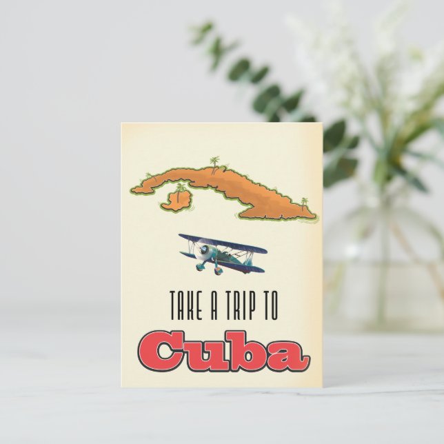 Postal De Invitación Póster de vacaciones en Cuba (Anverso de pie)