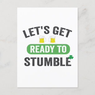 Postal De Invitación Prepárense para Tropezar Bebiendo St Patrick's 