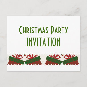 Postal De Invitación Presenta Fiesta de Navidades