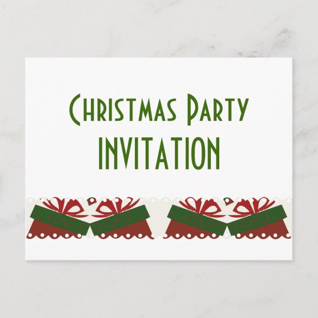 Postal De Invitación Presenta Fiesta de Navidades (Anverso)