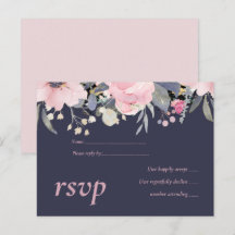 Presupuesto de Boda Floral Rosa Rubor Azul Polvori