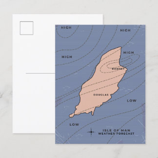 Postal De Invitación Previsión meteorológica de la Isla de Man
