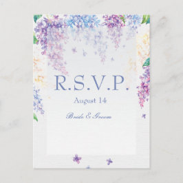 Postal De Invitación Primavera Flor Lilac Flor Flor-Boda Floral RSVP