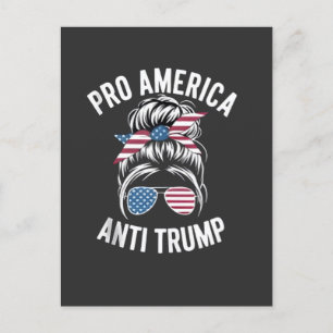 Postal De Invitación Pro-América Anti-Trump Bandera Americana de EE. UU