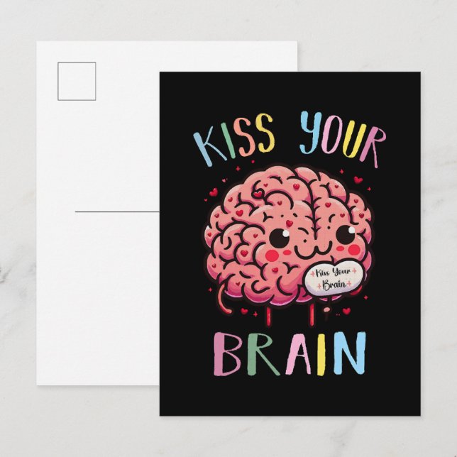 Postal De Invitación Profesora Besucona Cerebral (Anverso / Reverso)