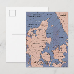Postal De Invitación Pronóstico del tiempo de cosecha en Dinamarca
