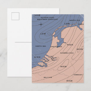 Postal De Invitación Pronóstico del tiempo en los Países Bajos