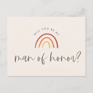 Postal De Invitación Proposición del arcoiris de Terracota Rosa